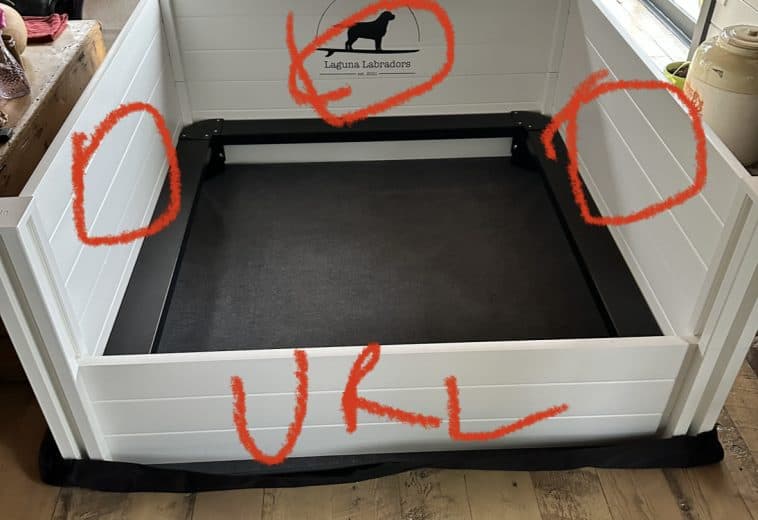 Whelping Box Vinyl Decal Branding